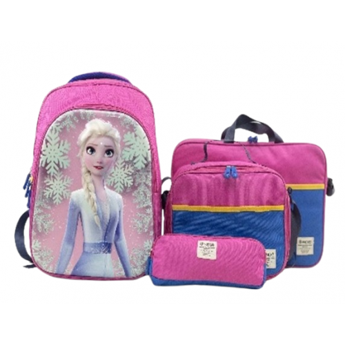 Smart Gate School Carrying Frozen Backpack Kids Bundle Pink SG-9196