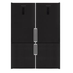 Kelvinator Refrigerator Twins Two Doors Bottom Freezer No Frost 962L Black KTM483TSE-BK