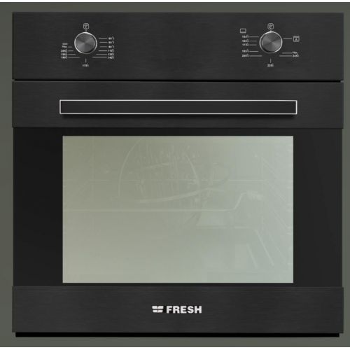 Fresh Built-In Gas Oven 60 cm With Gas Grill Black Close-10345