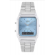 Casio Vintage Blue Analog-Digital Dial Silver Stainless Steel AQ-230A-2A1MQYDF