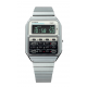 Casio Mens Calculator Watch with Stainless Steel Strap CA-500WE-7BDF