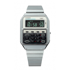 Casio Mens Calculator Watch with Stainless Steel Strap CA-500WE-7BDF