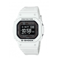 Casio G-Shock Smartwatch G-Squad Heart Monitor Digital Dial White Resin Band DW-H5600-7DR