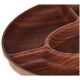 Evelin Wooden Oval Snack Plate With 5 Holes E-14797