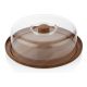 Evelin Round Wooden Cake Plate With Acrylic Cover E-14794