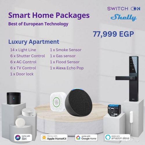 Home Automation Shelly Smart Home Package for Luxury Apartment