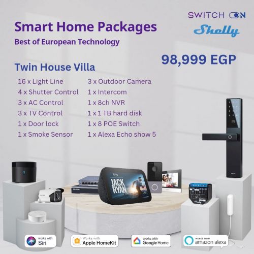 Home Automation Shelly Smart Home Package for Twin House Villa