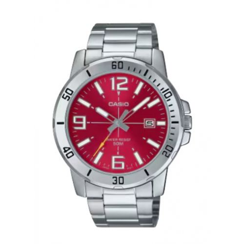 Casio Enticer Men Analog Red Dial Men MTP-VD01D-4BVUDF