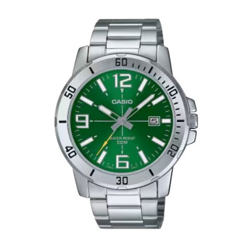 Casio Enticer Men Analog Green Dial Men MTP-VD01D-3BVUDF