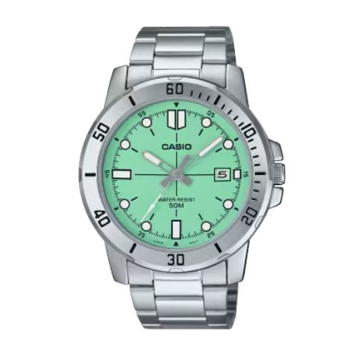 Casio Enticer Men Analog Green Dial Men MTP-VD01D-3E1VUDF