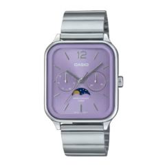 Casio G-Shock Unisex Analog Watch with Stainless Steel Strap and Purple Dial MTP-M305D-6AVDF