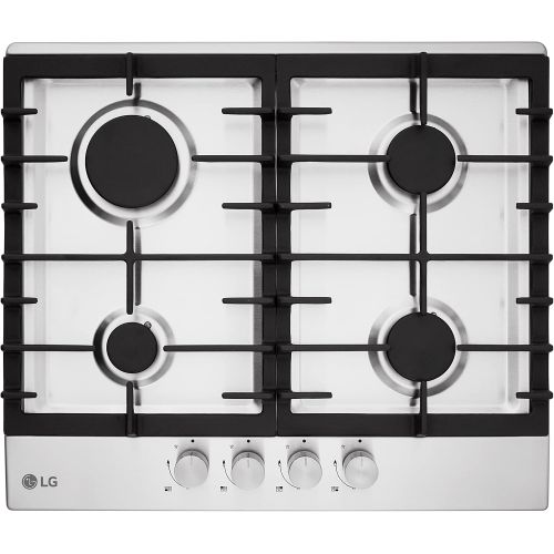 LG Built In Gas Hob 4 Burners Cast Iron 60 cm Stainless HU641BBG