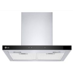 LG Built In Kitchen Hood 60 cm 830m/h Black Glass and Stainless HC7Z2425S