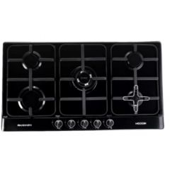 Unionaire Built-In Gas Hob 90 cm 5 Burners Enamel Black BH5090B-8-IS-MD