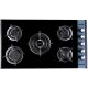 Unionaire Built-In Gas Hob 90 cm 5 Burners Cast Iron Glass Black BH5090G-8-IS-MD