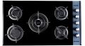 Unionaire Built-In Gas Hob 90 cm 5 Burners Cast Iron Glass Black BH5090G-8-IS-MD