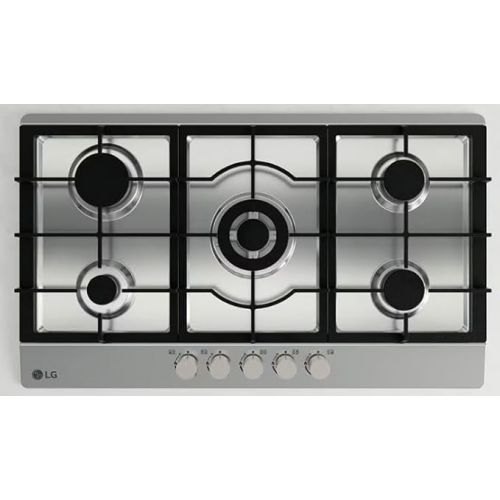 LG Built In Gas Hob 5 Burners Cast Iron 90 cm Stainless CG53626S