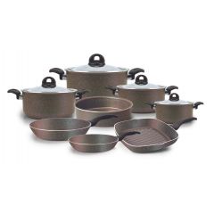 Trueval Plus Cookware Set 12 Pieces Granite 6222013231088