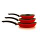 Trueval 3-Pieces Frying Pan Set Red 6222013224936