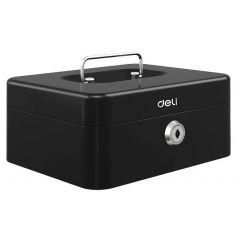 Deli Cash Box Durable Steel Construction With Key ET500