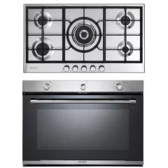 Elba Built-In Gas Oven 90 cm with Grill and Gas Hob 90 cm 5 Burners140-G94 F