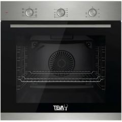 TEVA Built-In Gas Oven 60 cm 82 Litres With Fan Stainless QGSTL 75DT1 MI