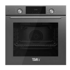 TEVA Built-In Gas Oven 60 cm 82 Litres With 2 Fan Gray QGSTL 75DT1 CS