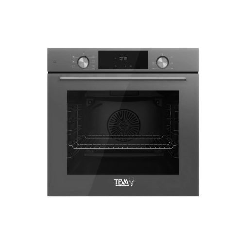 TEVA Built-In Gas Oven 60 cm 82 Litres With 2 Fan Gray QGSTL 75DT1 CS