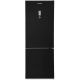 White Point No Frost Refrigerator Bottom Freezer Digital 468 L Black Glass WPRC492TSGVB