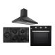 Purity Built-in Gas Oven 60 cm, Gas Hob 90 cm and Chimney Hood 90 cm 650 m3/h OPT602GG