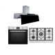 Purity Built In Gas Hob 90 cm, Gas Oven 60 cm and Kitchen Hood 90 cm 600 m3/h HPT906S