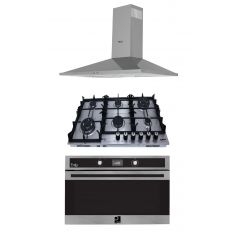 Purity Built-In Gas Hob 6 Burners , Gas Oven 90 cm and Hood 90 cm 850m3/h HPT904S