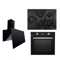 Purity Built-in Gas Hob 90 cm , Gas Oven 60 cm and Hood 90 cm 750 m3/h HPT905G