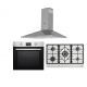 Purity Built In Gas Hob 90 cm, Gas Oven 60 cm and Hood 90 cm 850 m3/h HPT906S