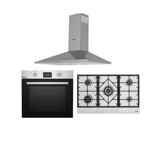 Purity Built In Gas Hob 90 cm, Gas Oven 60 cm and Hood 90 cm 850 m3/h HPT906S