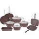 Saflon Granite Cookware Set 12 Pcs Brown SA-12B