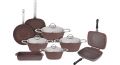 Saflon Granite Cookware Set 12 Pcs Brown SA-12B