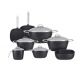 Saflon Granite Cookware Set 13 Pcs Black SA-13BK