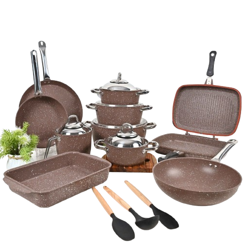 Saflon Granite Cookware Set 15 Pcs SA-15B