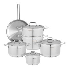 Korkmaz Alpha Plus Stainless Steel Steamer Set 10 Pieces A1998