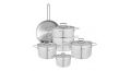 Korkmaz Alpha Plus Stainless Steel Steamer Set 10 Pieces A1998