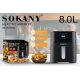 Sokany Digital Air Fryer 8 Liter 2000 Watt Touch Screen SK-ZG-8043