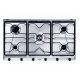 SMEG Built In Hob 5 Burners 90 cm Gas Cast Iron Stainless Steel SRV 596 GM5