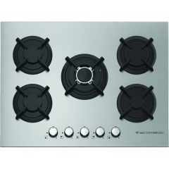 Ecomatic Built-In Hob 70 cm 5 Gas Burners Cast Iron Stainless S703RC