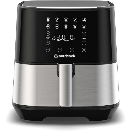 Nutricook Air Fryer 1700 Watts 5.5 Liter Digital Control Stainless Steel*Black NC-AF205S