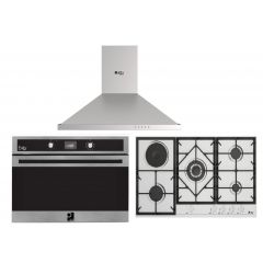 Purity Built In Gas Hob 4 Gas Burner 1 Electric , Gas oven 90 cm ,Hood 90 cm 650 m3/h