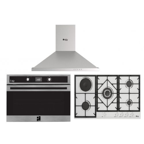 Purity Built In Gas Hob 4 Gas Burner 1 Electric, Gas oven 90 cm,Hood 90 cm 650 m3/h