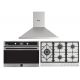 Purity Built In Gas Hob 5 Gas Burner, Gas oven 90 cm,Hood 90 cm 650 m3/h HPT907S