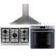 Kenwood Built-In Hood 90cm, Gas Oven 60cm and Gas Hob 90 cm HOD90.650SS