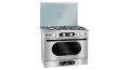 UnionAir Cooker 90*60 cm 5 Burners With Fan Full Safety Digital C69SS-P2C-511-DS2F-2W-MO-AL